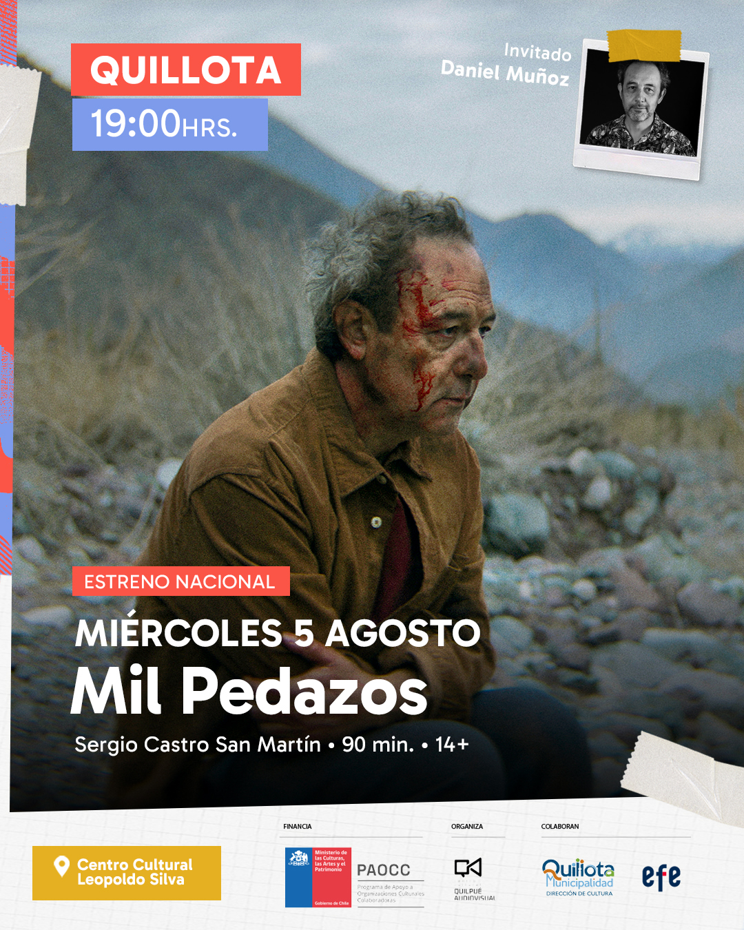 El actor Daniel Muñoz llega a Quillota como invitado a función