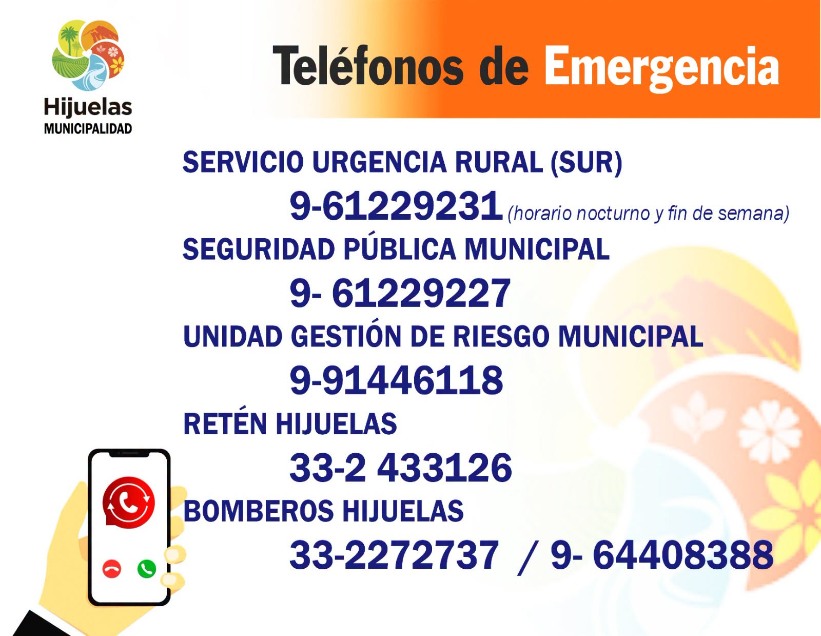 Número de emergencia de Hijuelas