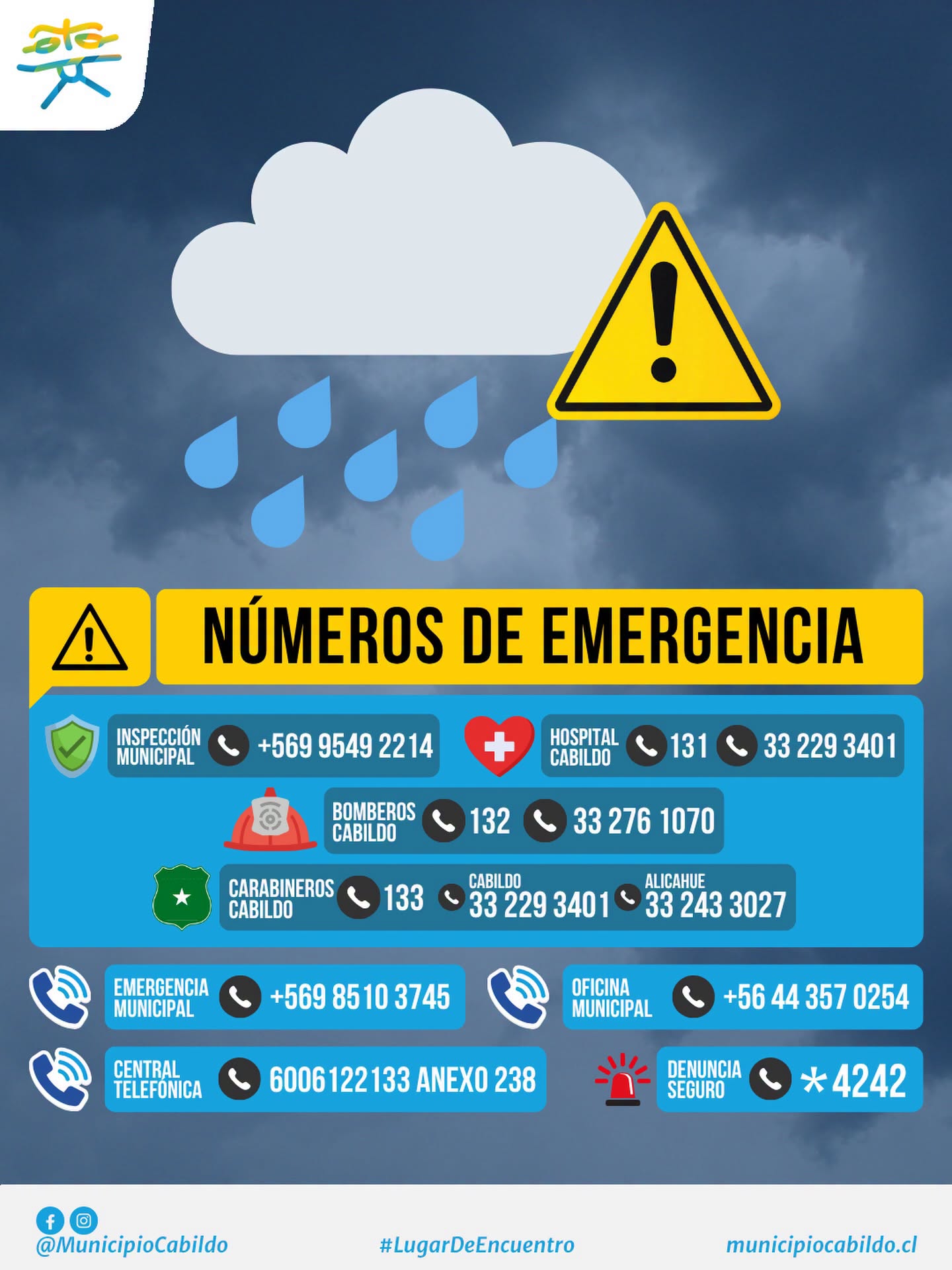 Números para emergencias en Cabildo