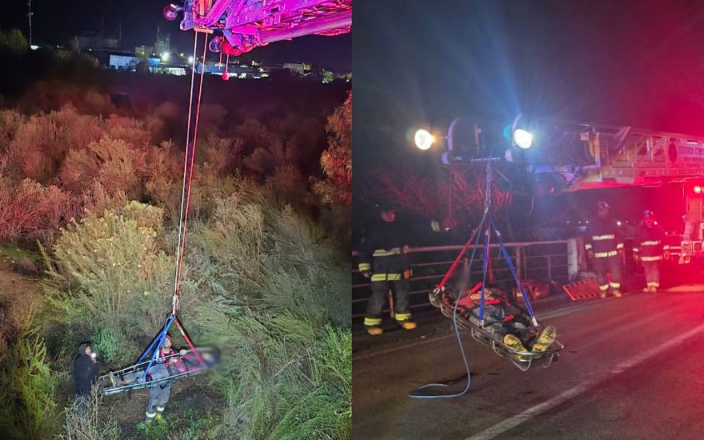 Rescatan a hombre desde el lecho del río en La Calera