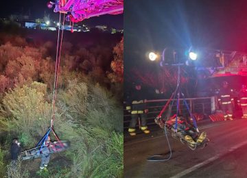 Rescatan a hombre desde el lecho del río en La Calera
