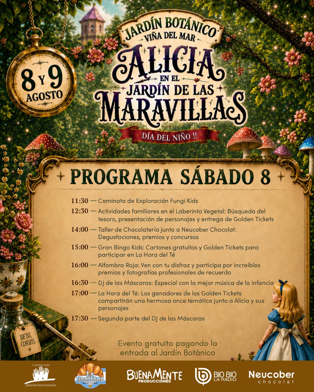 Alicia en el País de las Maravillas en el Jardín Botánico