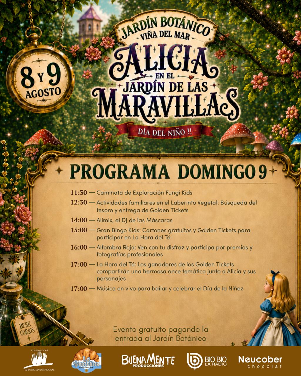 Alicia en el País de las Maravillas en el Jardín Botánico
