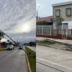 Chofer ebrio derribó con su móvil dos postes de la luz en la avenida Zumaeta de La Calera 