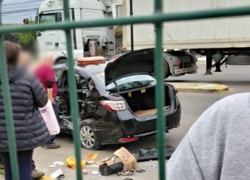 Colisión entre camión y colectivo deja un lesionado en Quillota