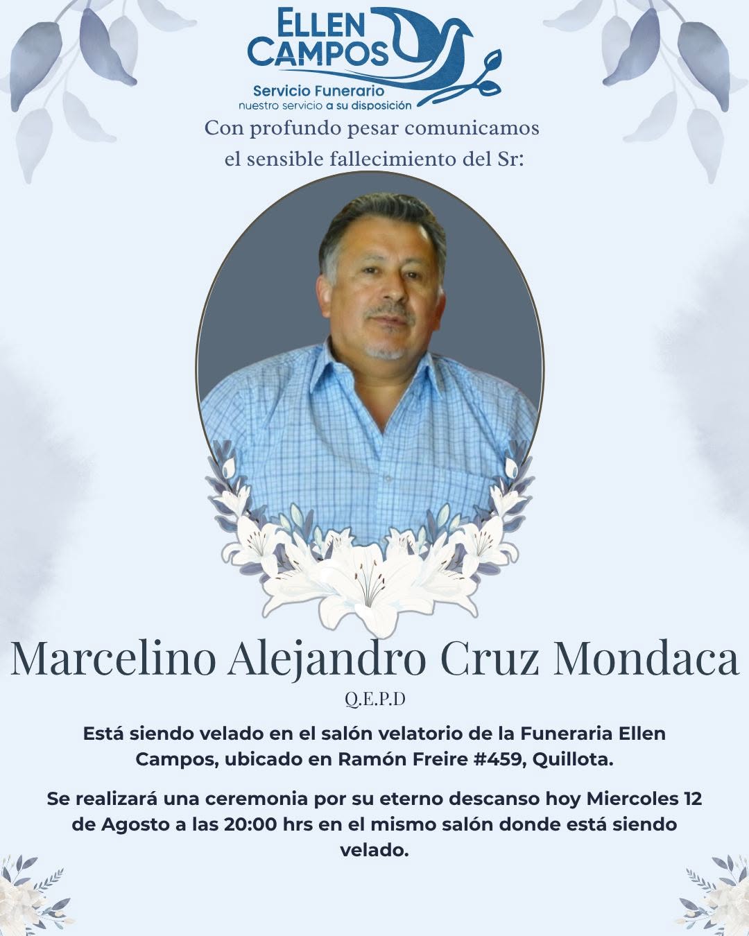 Marcelino Cruz Mondaca.