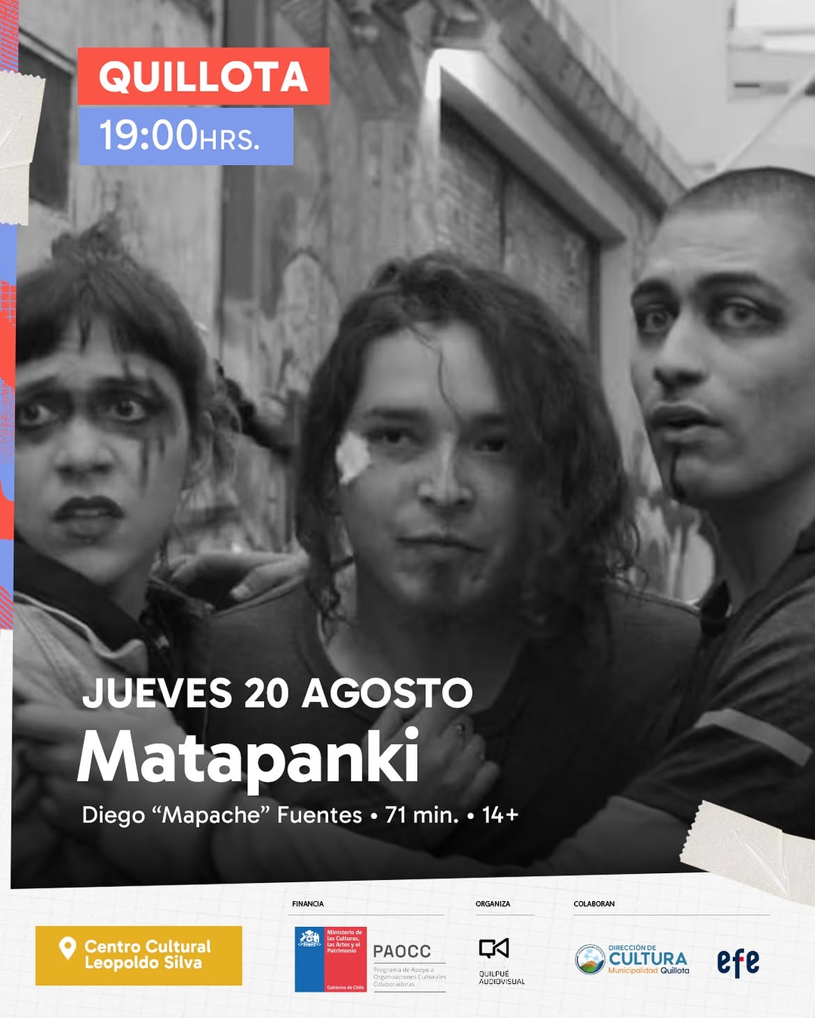 Matapanki llega a Quillota con función única gratuita