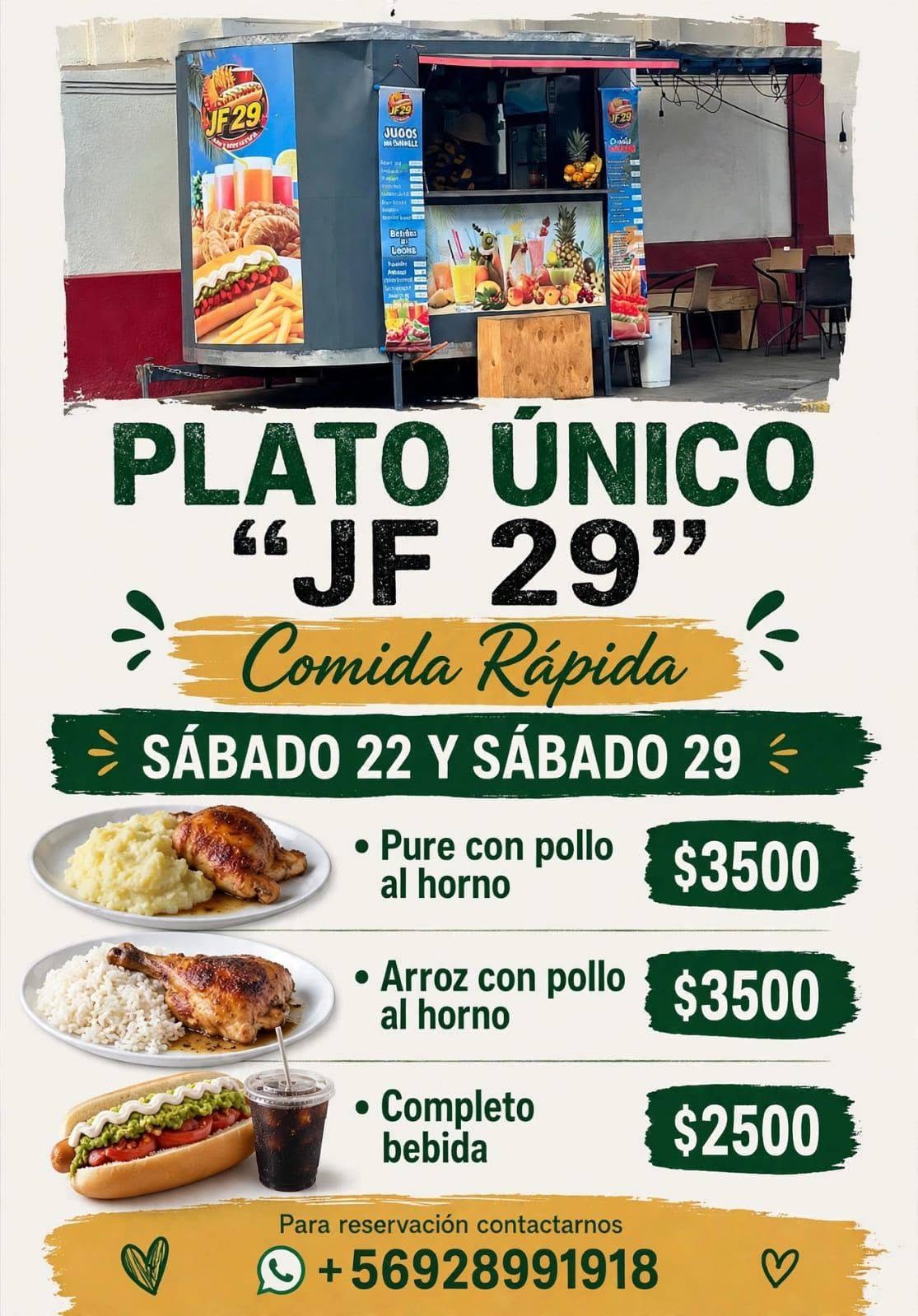 Plato único solidario en La Calera