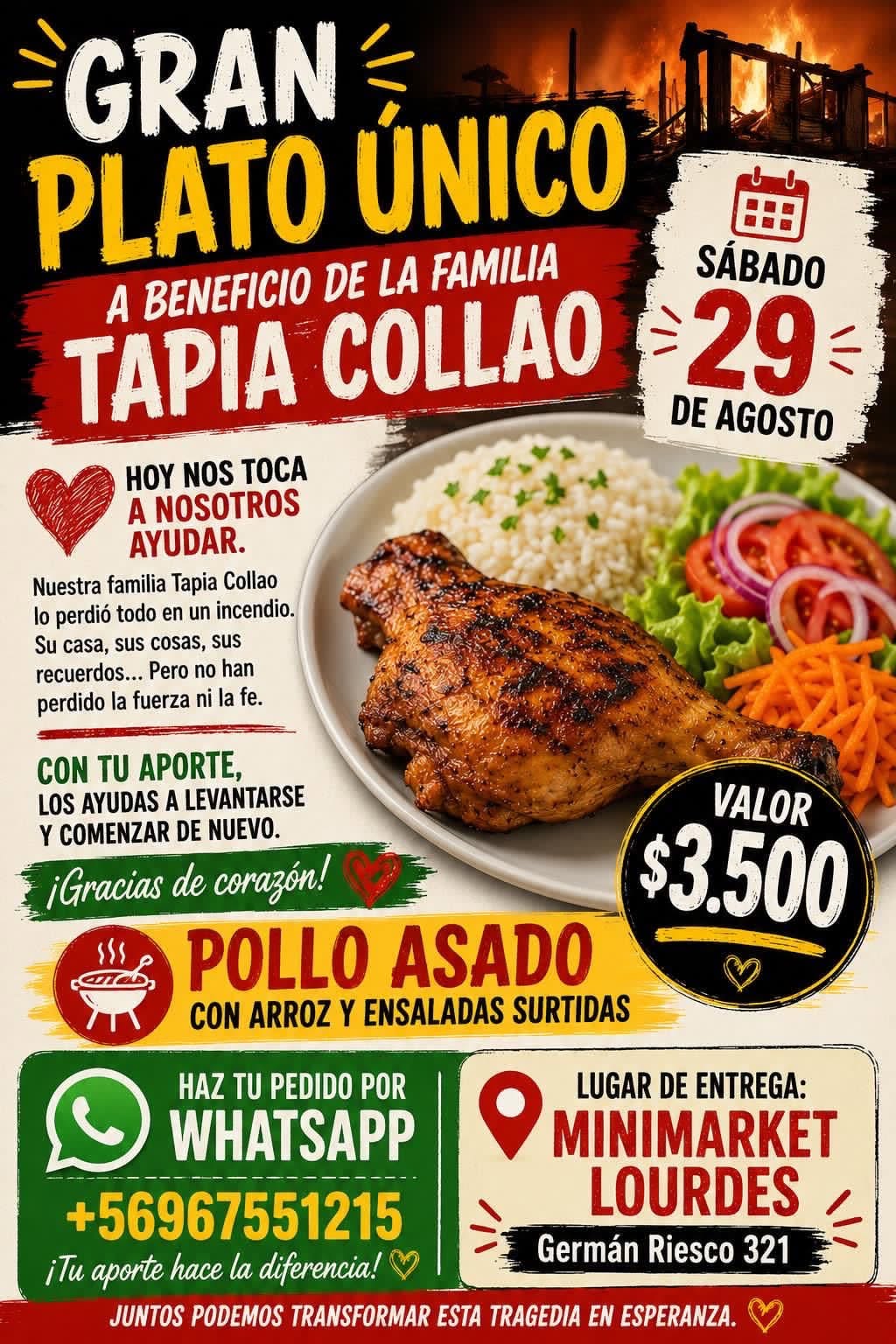 Todos las actividades a beneficio de familia damnificada en incendio de La Cruz