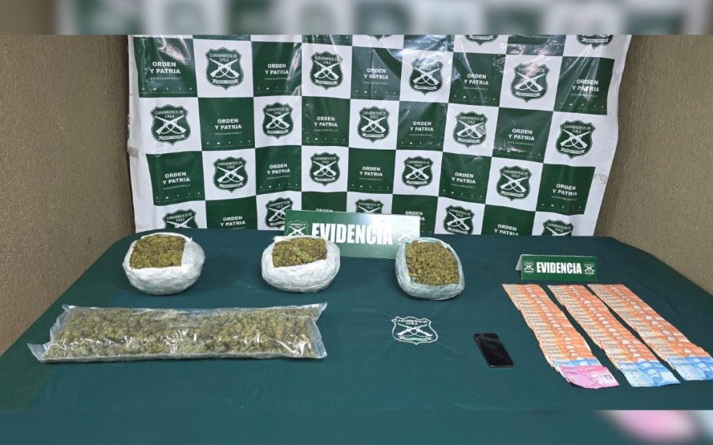 Cayó en la ruta 5 Norte en El Melón con cuatro kilos de marihuana