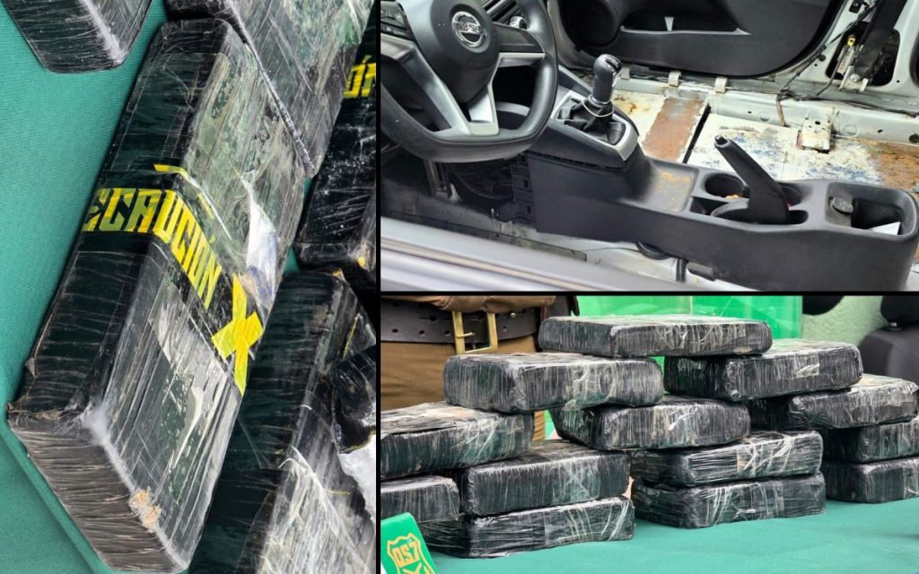 La Ligua: Llevaban 55 kilos de pasta base y cocaína en auto