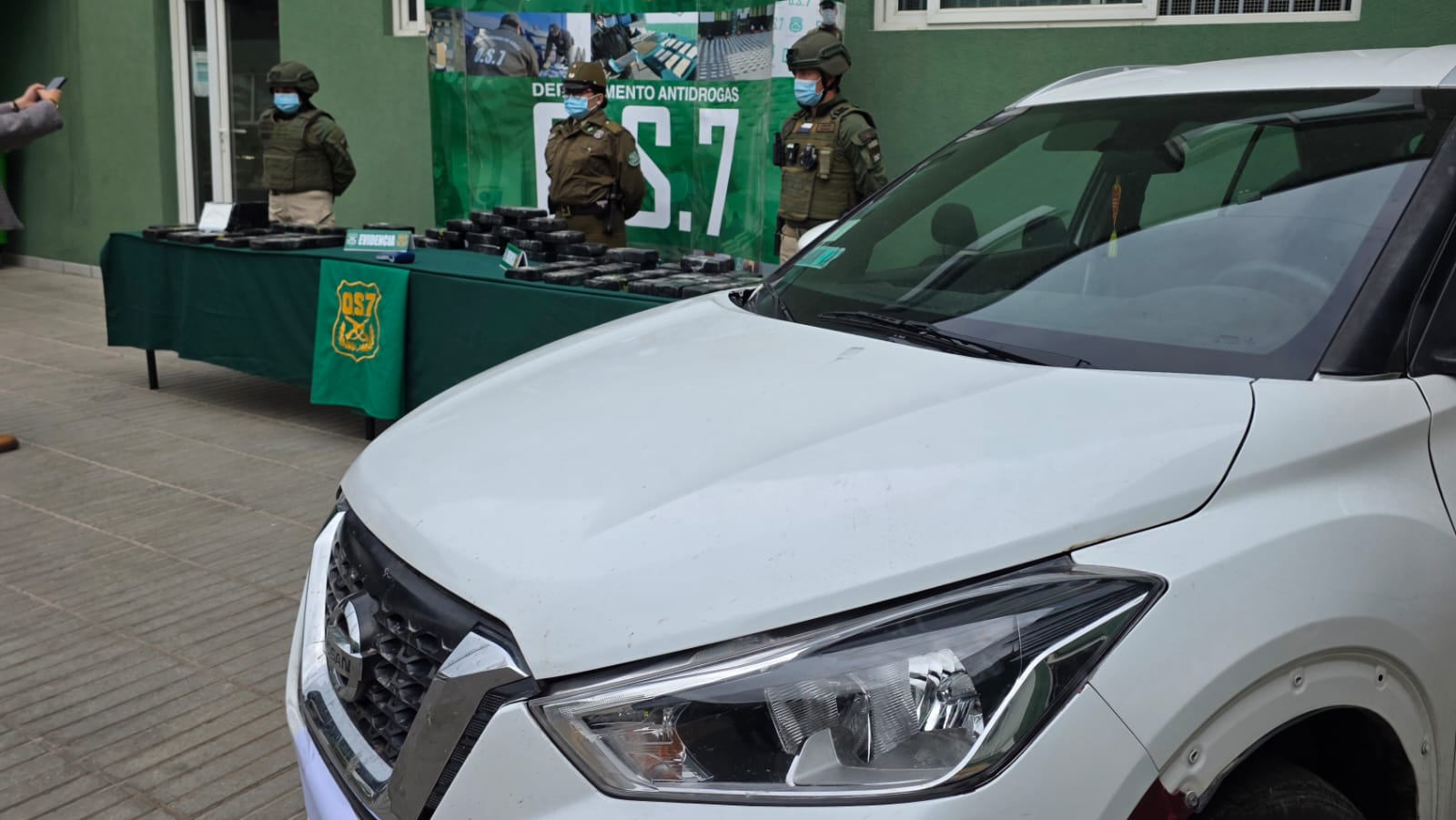 La Ligua Llevaban 55 kilos de pasta base y cocaína en auto