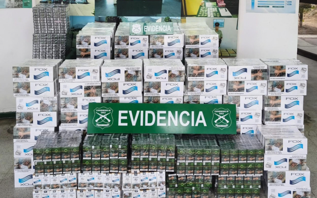 Nogales: Incautan 6.400 cajetillas de cigarrillos de contrabando desde bus