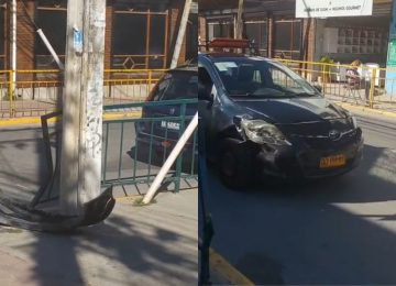 Taxi colectivo y auto protagonizan accidente en Quillota
