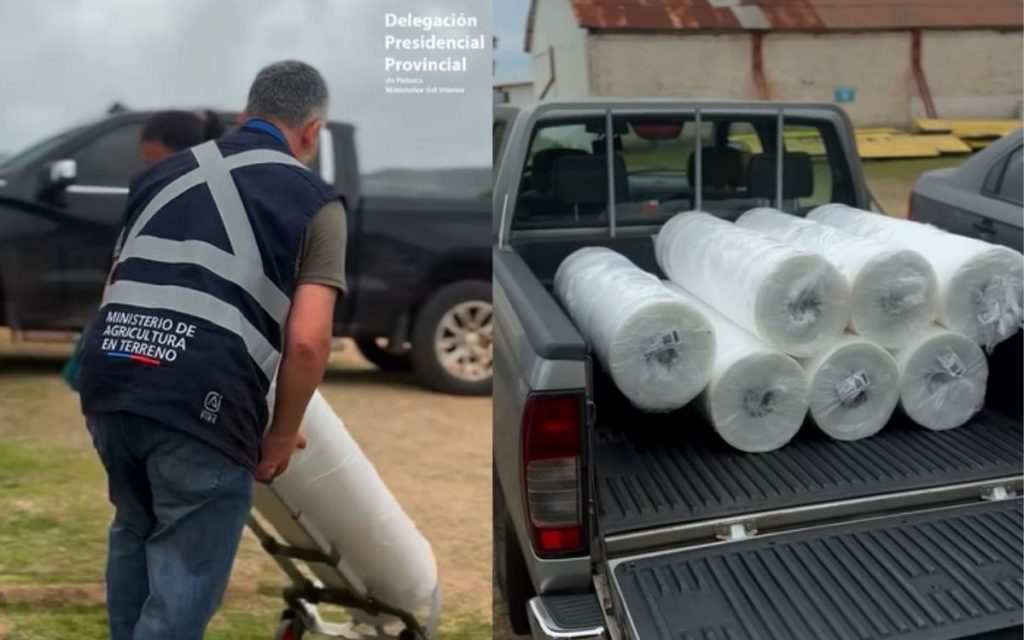Agricultores de La Ligua y Cabildo reciben polietileno para volver a levantar invernaderos
