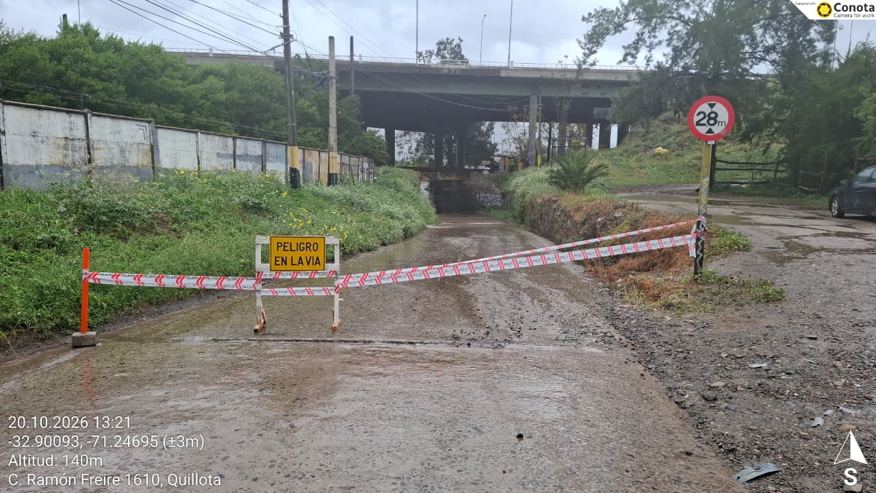 Cortes de luz, anegamientos por la lluvia y granizos en la provincia de Quillota