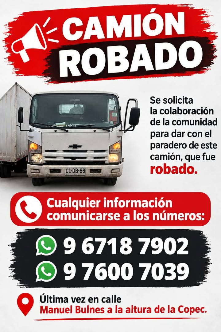 En Quillota robaron el camión que vecino usa para trabajar