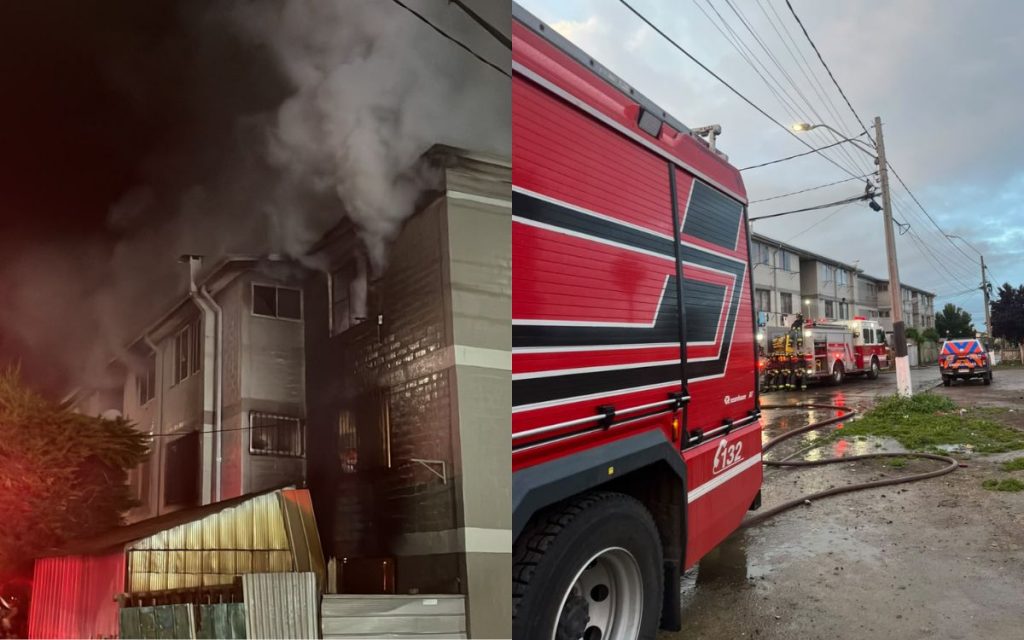 Incendio destruyó dos departamentos y dañó un tercero en Quillota
