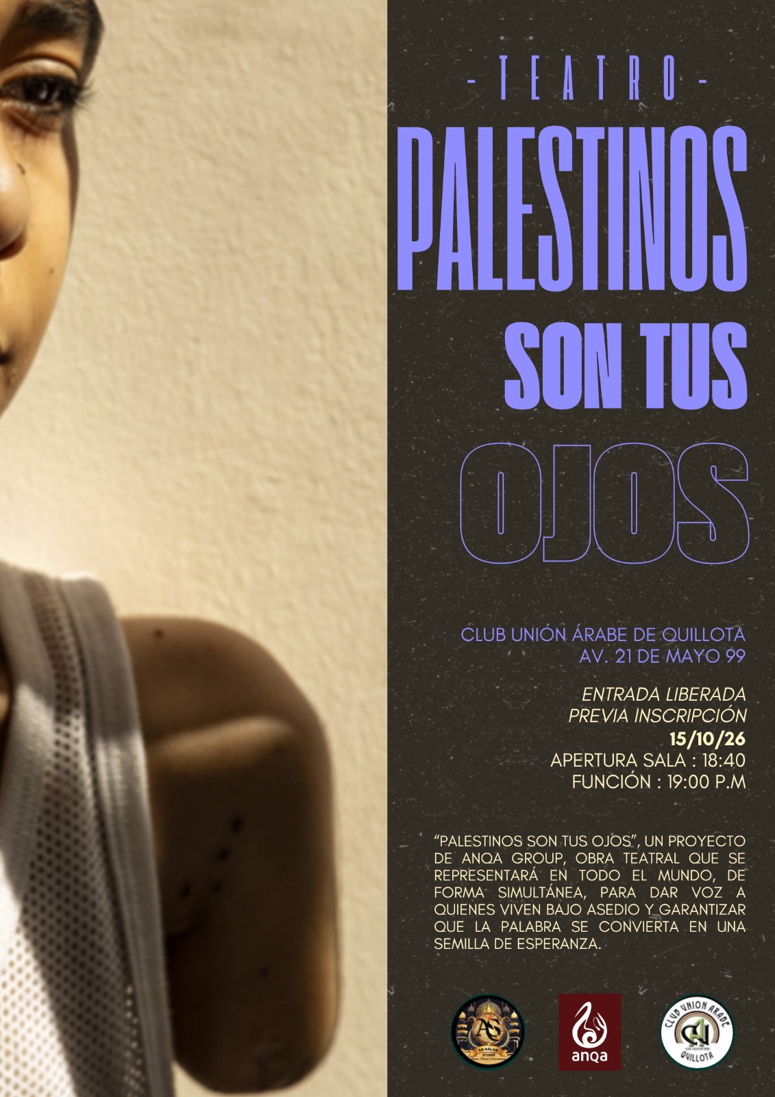Jornada de teatro en Quillota dará voz a jóvenes autores de Gaza