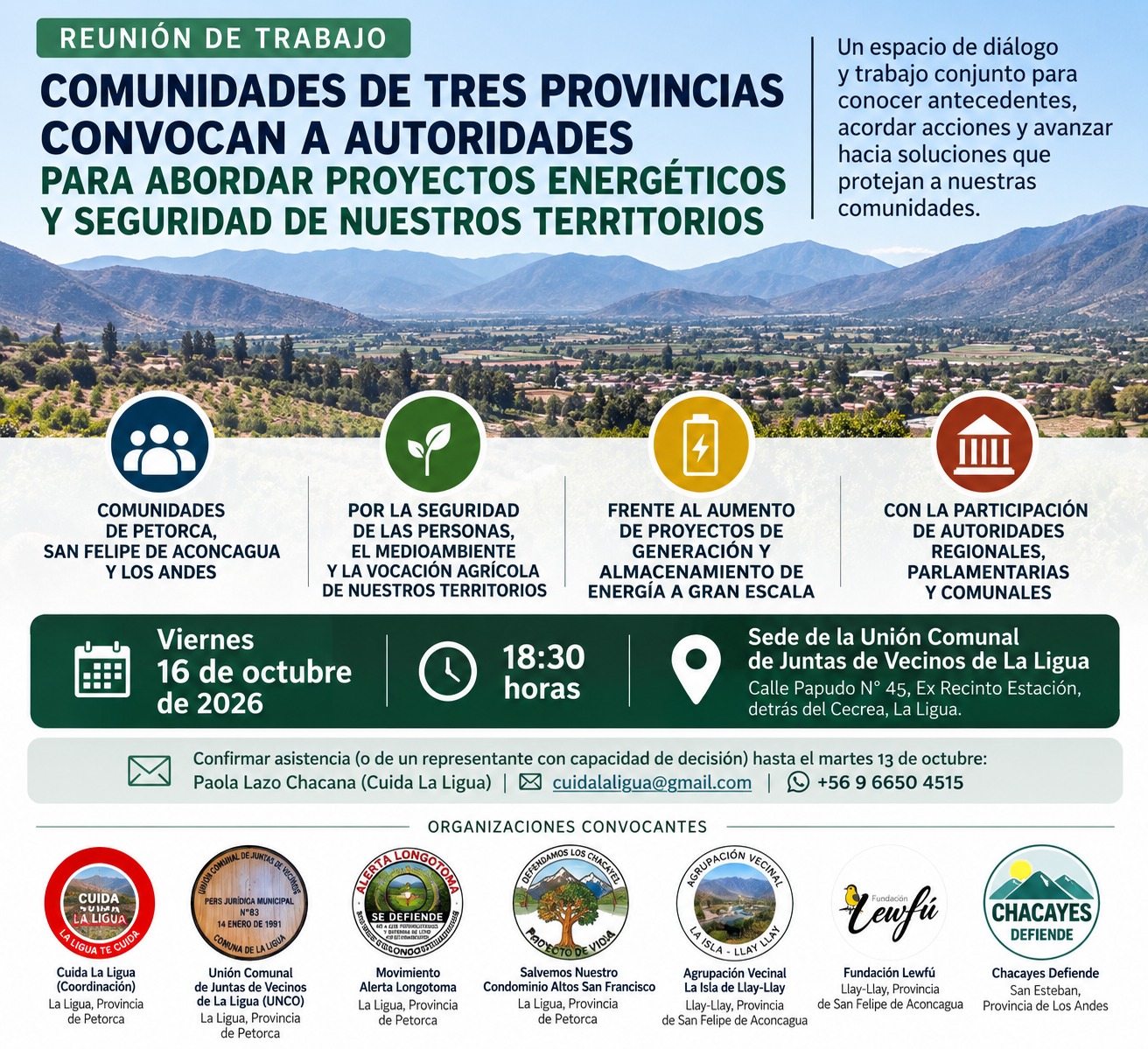 Organizaciones de la Región plantearán sus inquietudes sobre proyectos energéticos
