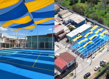 Un 90 por ciento de avance lleva la construcción de nueva multicancha en La Calera